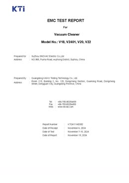 Certificate and test document