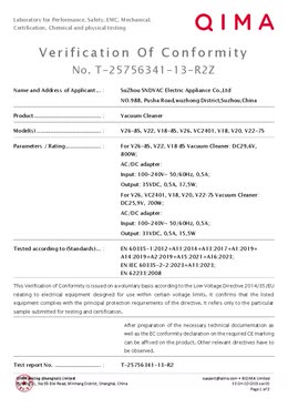Certificate and test document