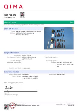 Certificate and test document