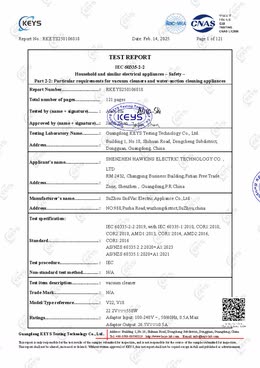 Certificate and test document